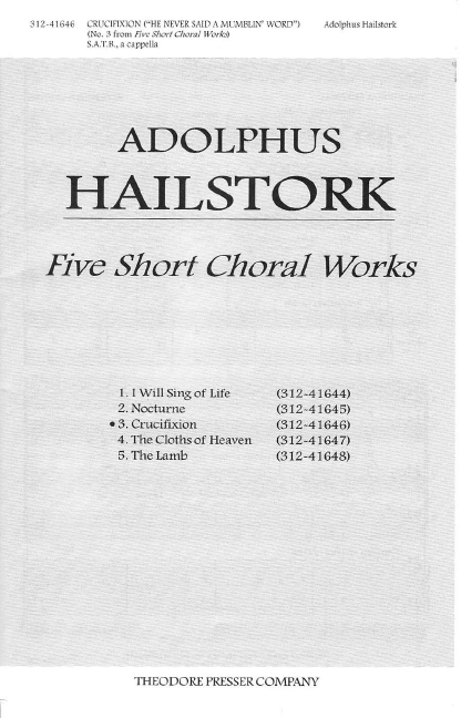 CRUCIFIXION FOR MIXED CHORUS