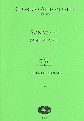 Sonata 6 und 7 für 2 Bassviole da gamba