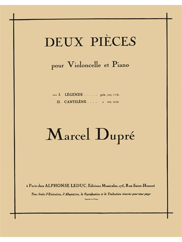 Legende pour violoncelle et piano