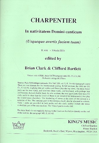 In nativitatem Domini canticum for soli,