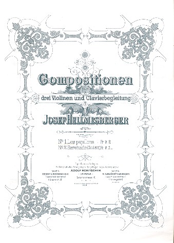 Les papillons für 3 Violinen und Klavier