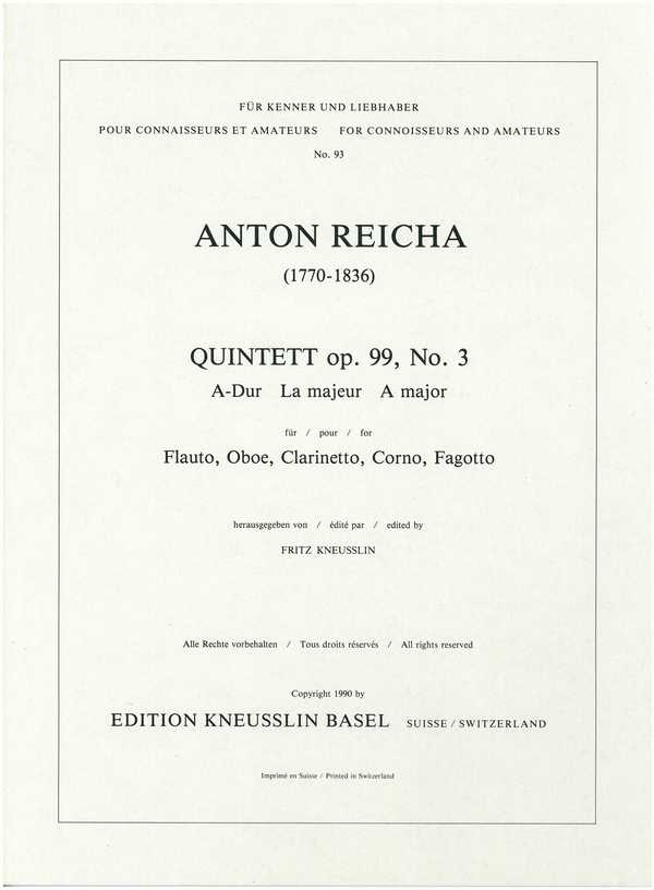 Quintett A-Dur op.99,3