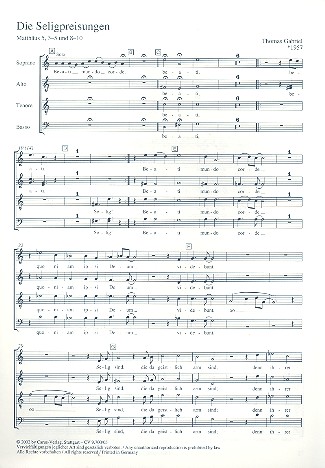 Die Seligpreisungen fuer gem Chor,