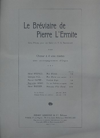 Tu es petrus pour basso et choeur mixte