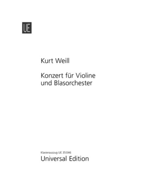Konzert op.12 für Violine und Blasorchester
