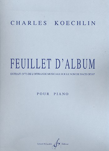 Feuillet d'album op.187,7 