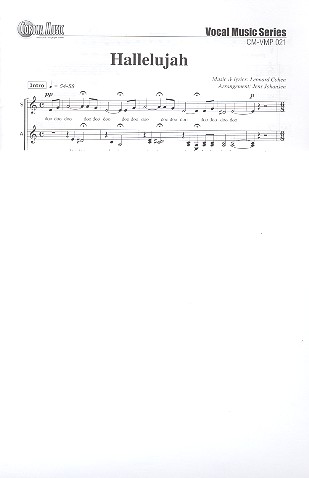 Hallelujah für gem Chor a cappella
