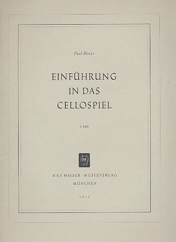 Einführung in das Cello-Spiel Band 1