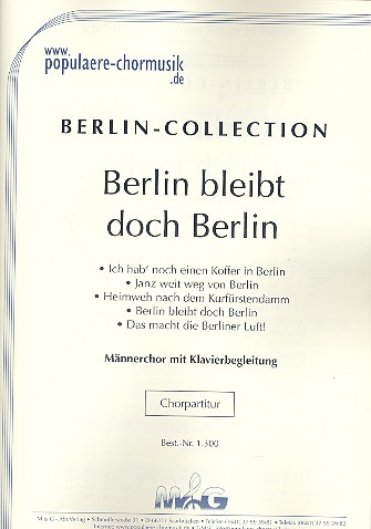 Berlin bleibt doch Berlin für Männerchor