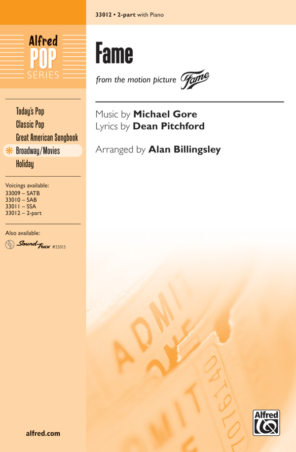 Fame for 2-part chorus and piano