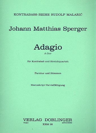 Adagio A-Dur für Kontrabass und