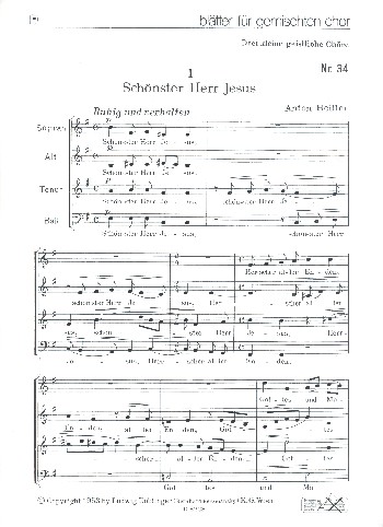 Schönster Herr Jesus