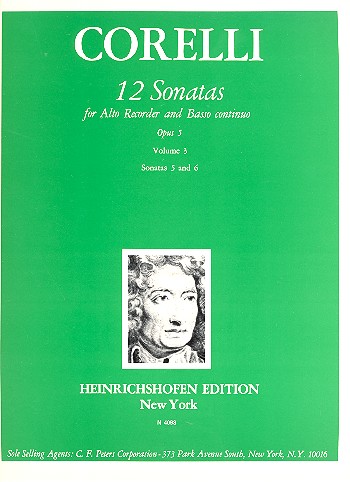 12 Sonatas op.5 Band 3 für Altblockflöte