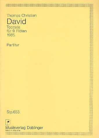 Toccata für 9 Flöten,  Studienpartitur