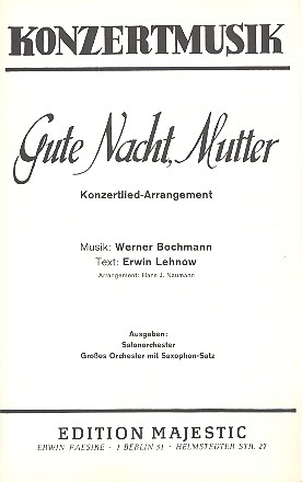 Gute nacht Mutter für Salonorchester