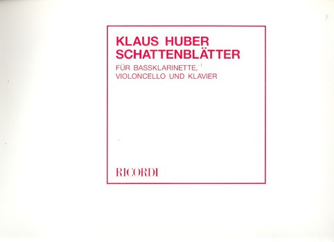 Schattenblätter für Bassklarinette,