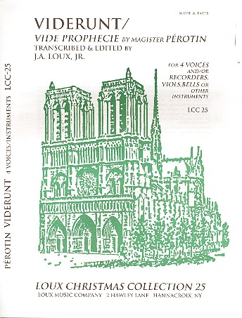 Viderunt vide prophecie for 4 voices