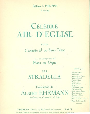 Celebre air d'eglise pour