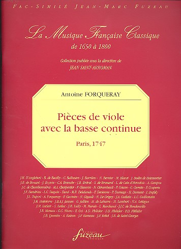 Pieces de viole avec la basse continue