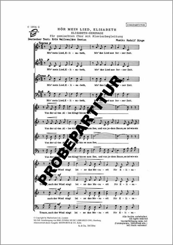 Hör mein Lied Elisabeth