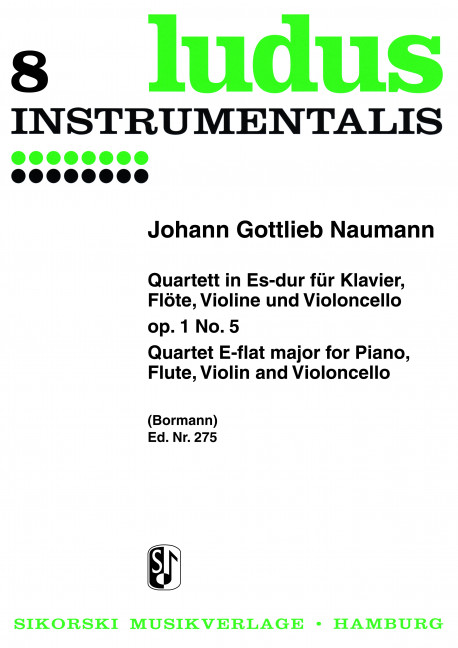 Quartett Es-Dur op1,5 für Klavier, Flöte,