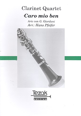 Caro mio ben for clarinet quartet
