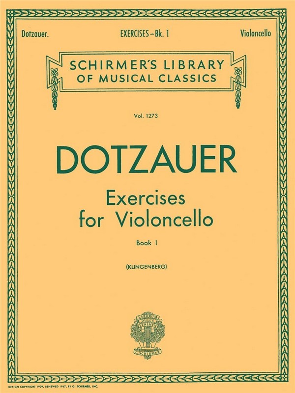 Exercises for violoncello vol.1