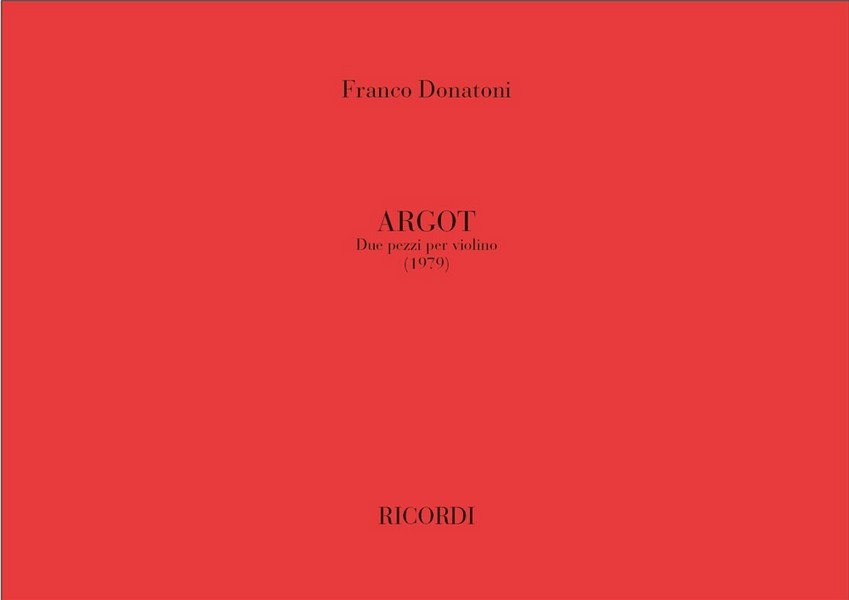 Argot 2 pezzi per violino
