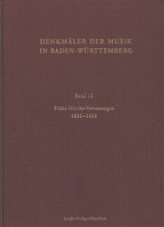 Denkmäler der Musik in Baden-Wuerttemberg Band 16