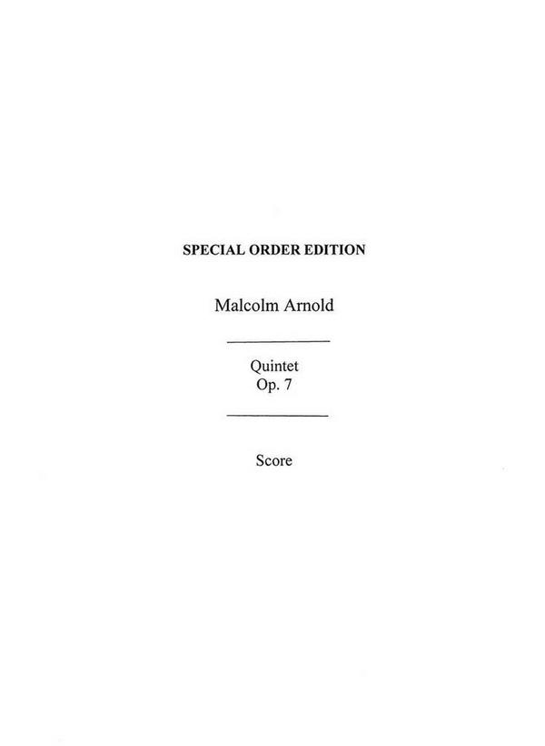 Quintet  op.7 for flute, violin, viola, horn