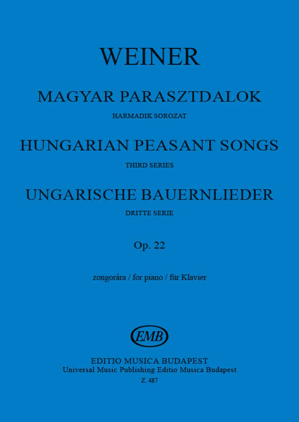 Ungarische Bauernlieder op.22 für Klavier