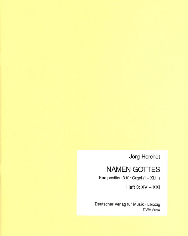 Namen Gottes Band 3 (Nr.15-21) und Komposition 3