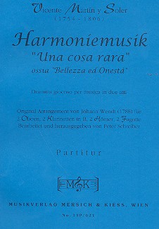 Harmoniemusik Una cosa rara