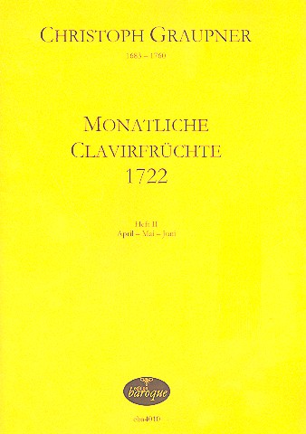 Monatliche Clavierfrüchte 1722 Band 2 (April - Mai - Juni)