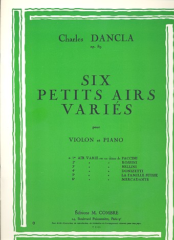 Air varie sur un théme de Paccini op.89,1