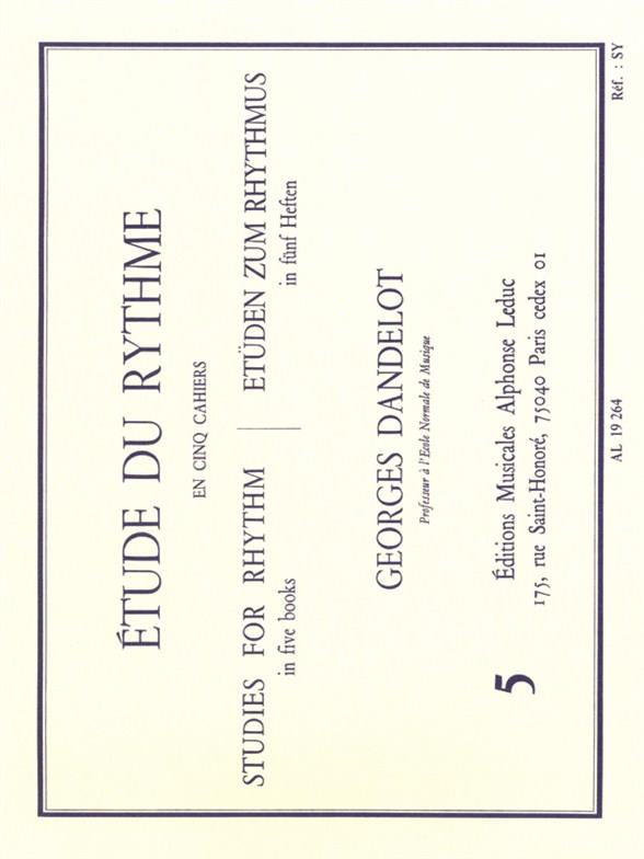 Étude du rythme vol.5