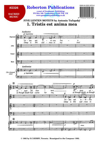 Tristis est anima mea for
