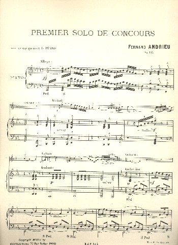 Premier solo de concours op.112