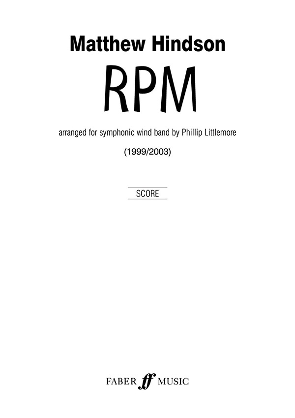 RPM for wind band,  score