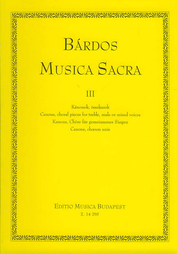 Musica Sacra Serie 3 Kanons und Chöre für
