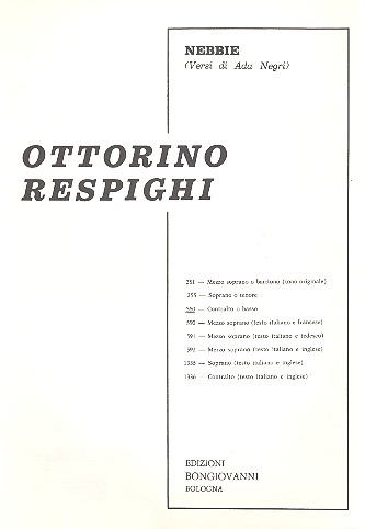 Nebbie per contralto o