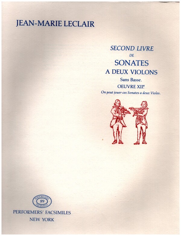 Sonates a 2 violons sans basse op.12