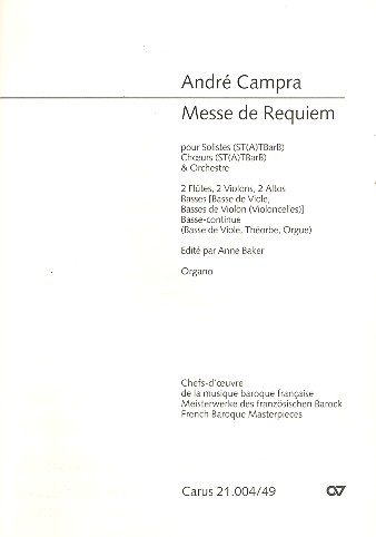 Messe de requiem für Soli, Chor