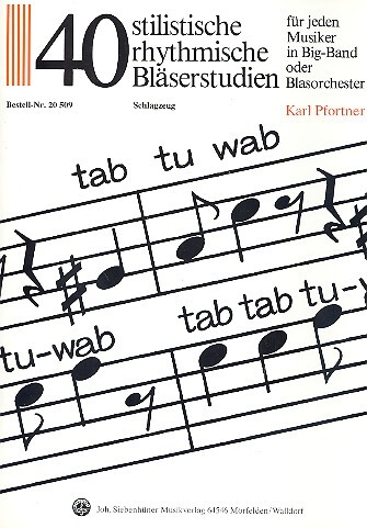 40 stilistische rhythmische Bläserstudien für