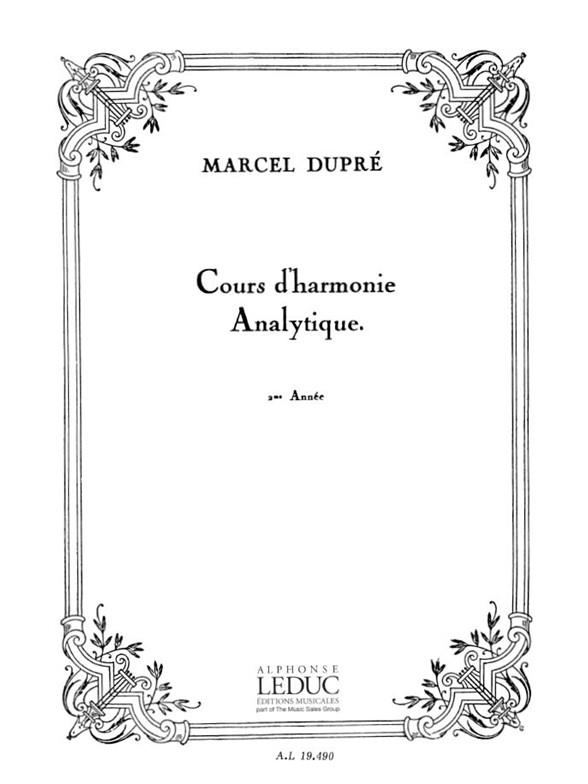 Cours d'harmonie analytique