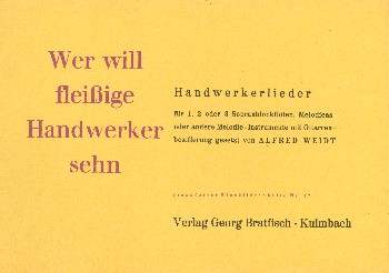 Handwerkerlieder für 1-3 Melodieinstrumente,