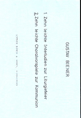 10 leichte Choralvorspiele zur Kommunion 