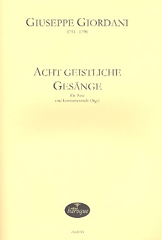 8 geistliche Gesänge für Baß und Orgel