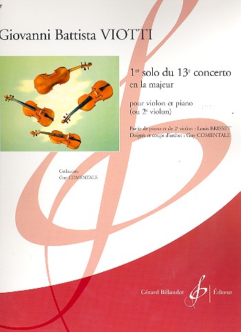 Solo no.1 la majeur du concerto no.13 pour violon