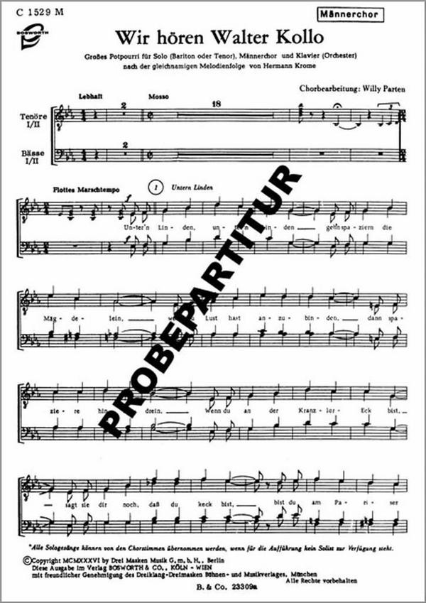 Wir hören Walter Kollo